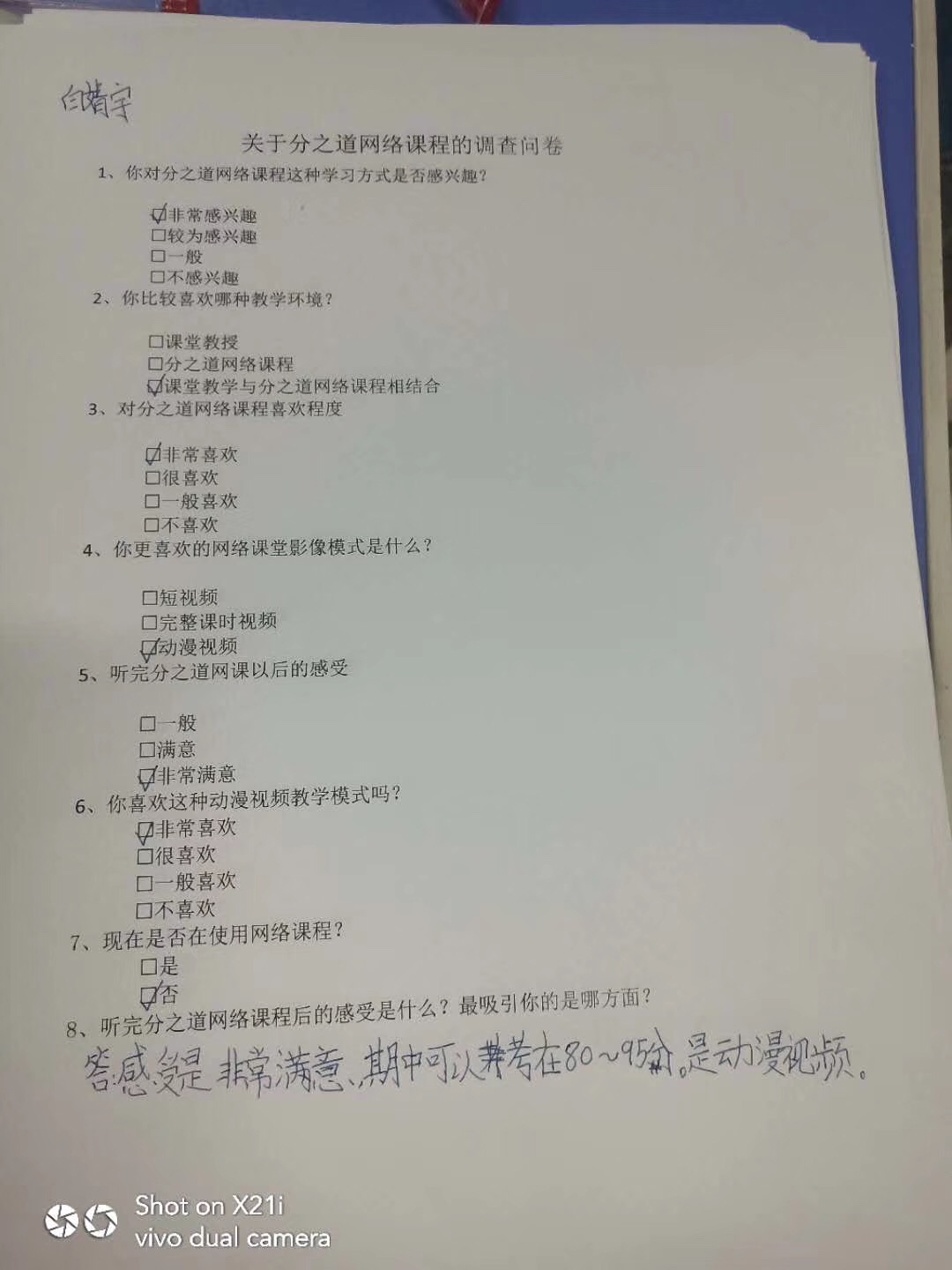 学员学习分之道课程非常满意并且提分